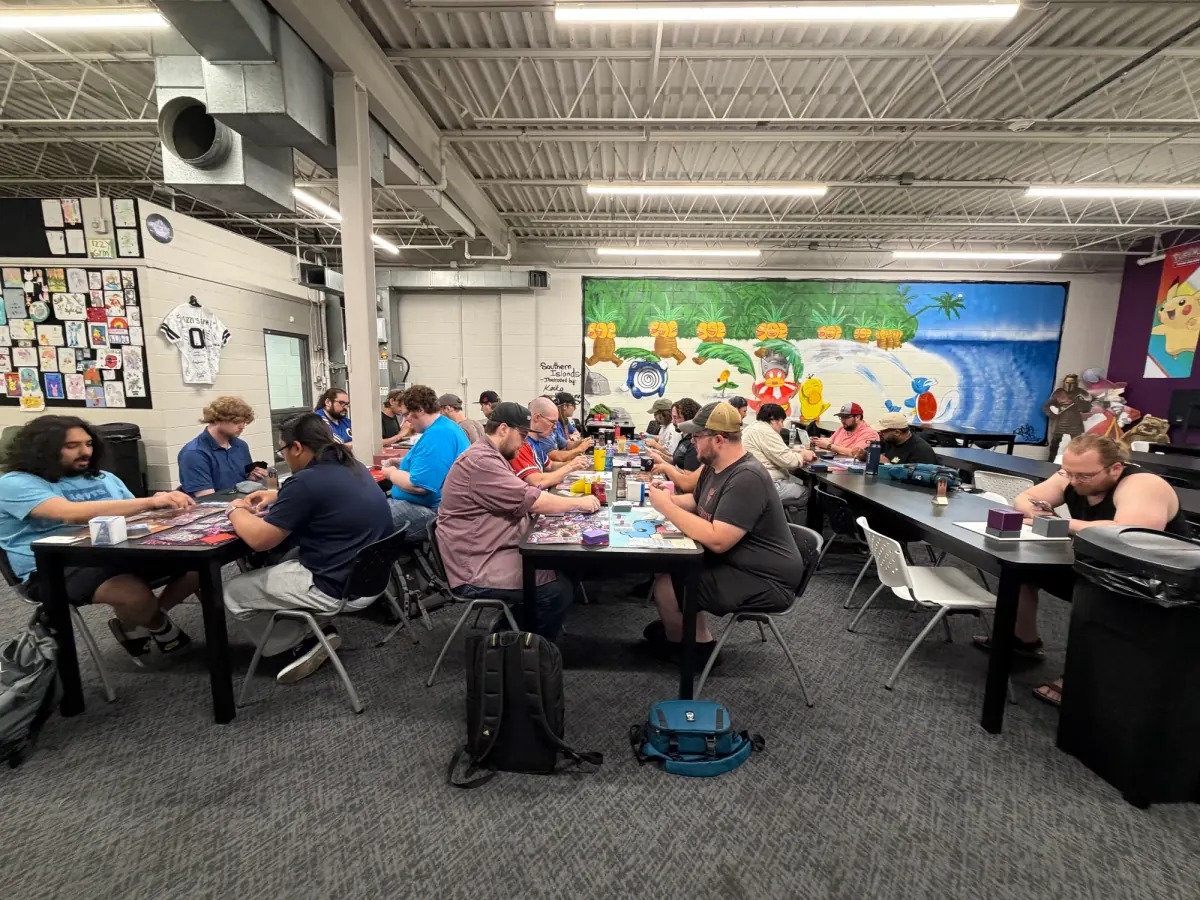 Card players fill the tables inside Izzi's Gym in Sioux Falls